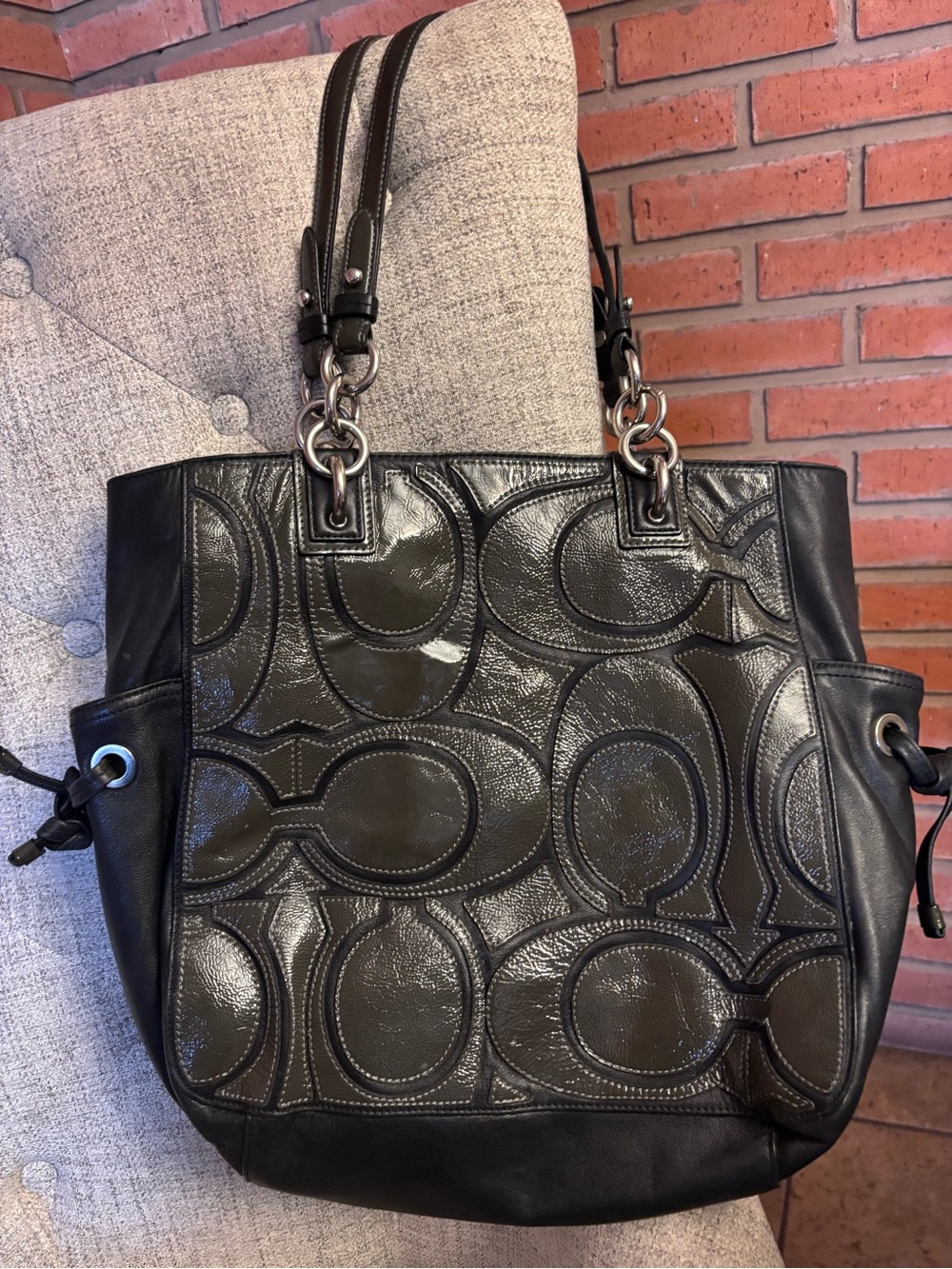 Coach Colette patent leather Shoulder Bag